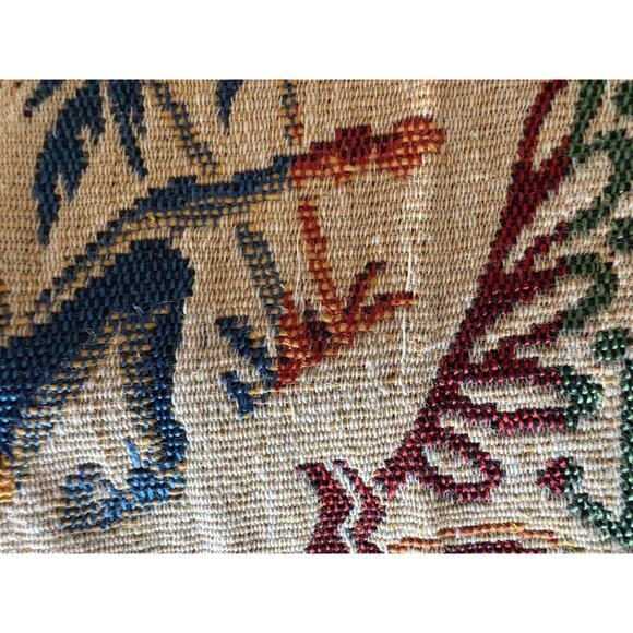 Vtg Algier Italian Embroidered Tablecloth Tapestry Persian Style 78.7" x 98.4" - Picture 6 of 16